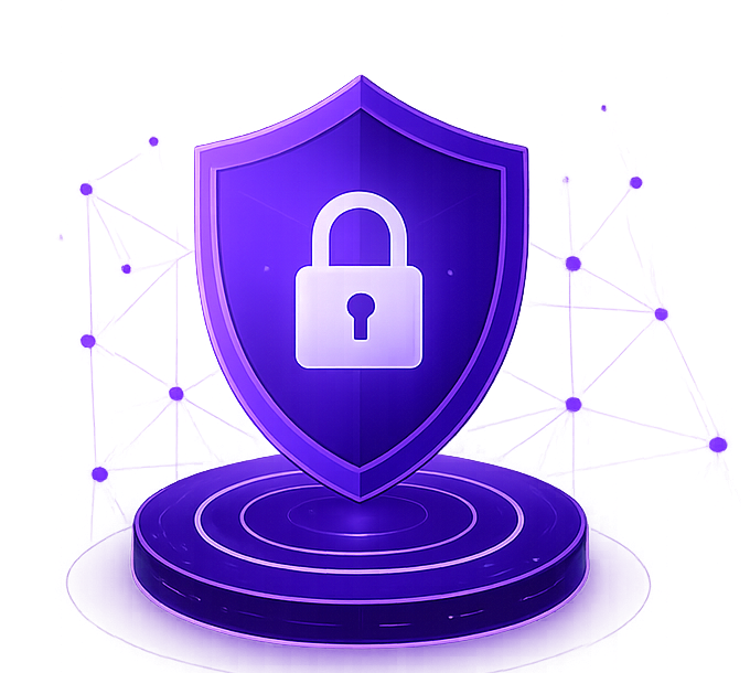 Secure VPN shield illustration